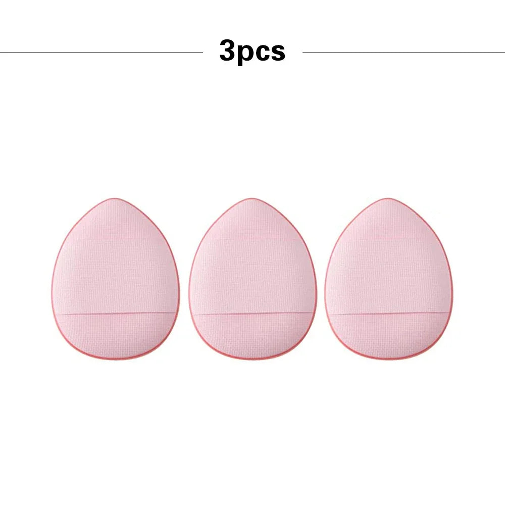 3/10pcs Foundation Finger Puff Mini Size Makeup Sponge Concealer Set Detail Powder Puff Wet & Dry Use Applicator Cosmetic Tools Vue M64 3Pcs Pink