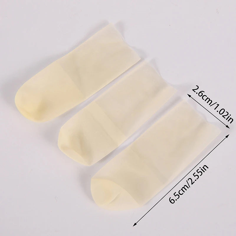 100PCS Disposable Latex Finger Cover Nail Art Finger Protection Cover Rubber Non-slip Anti-static Finger Cots Nail Art Tool Vue