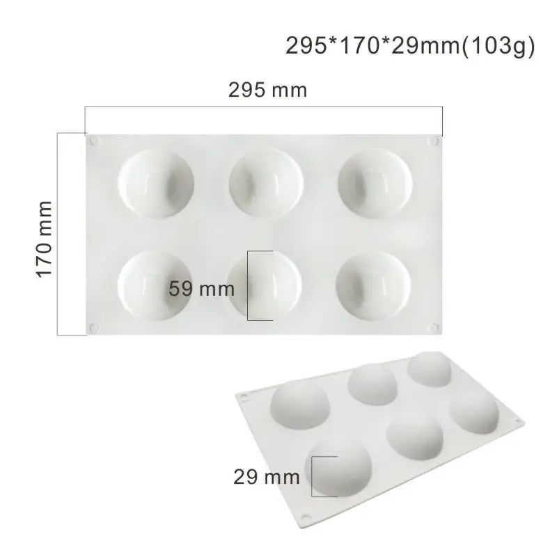 3D Sphere Silicone Mold Mousse Cake Baking Ball Shape French Dessert