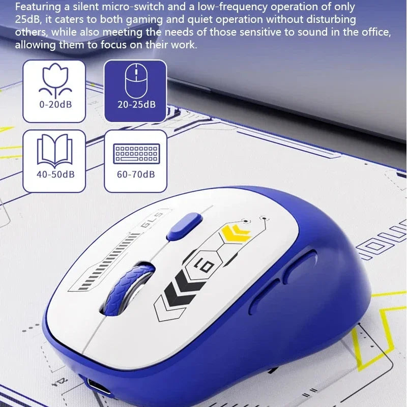 Lenovo 2.4G Wireless Bluetooth Mouse Dual Mode Rechargeable Ergonomic Office Gaming Portable Mice For iPad PC Laptop Mouse Vue