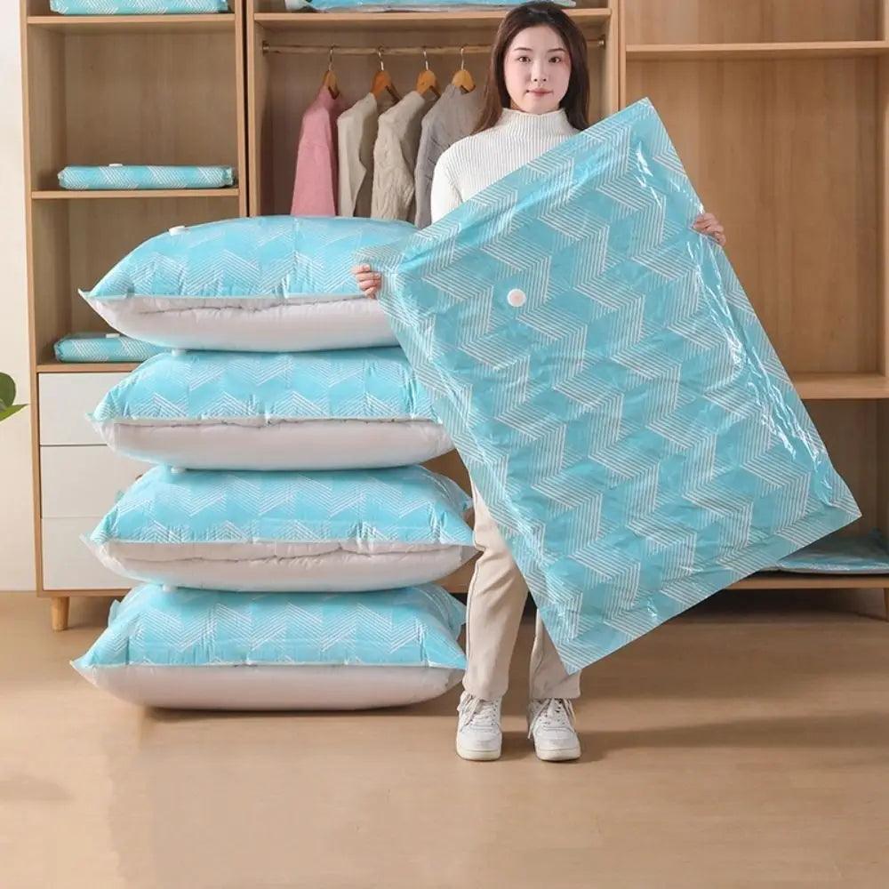 6PCS Large Capacity Vacuum Compression Bag Space Saving Dust-proof Clothes Moving Bag Moisture-proof Vacuum Storage Bag Pillows Vue