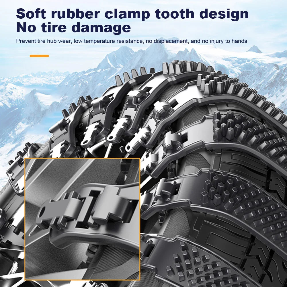 10 Pack Universal Car Snow Chains for Trucks SUVs Adjustable Anti-Slip Tire Zip Ties Snow Chains for Winter Driving & Muddy Road Vue
