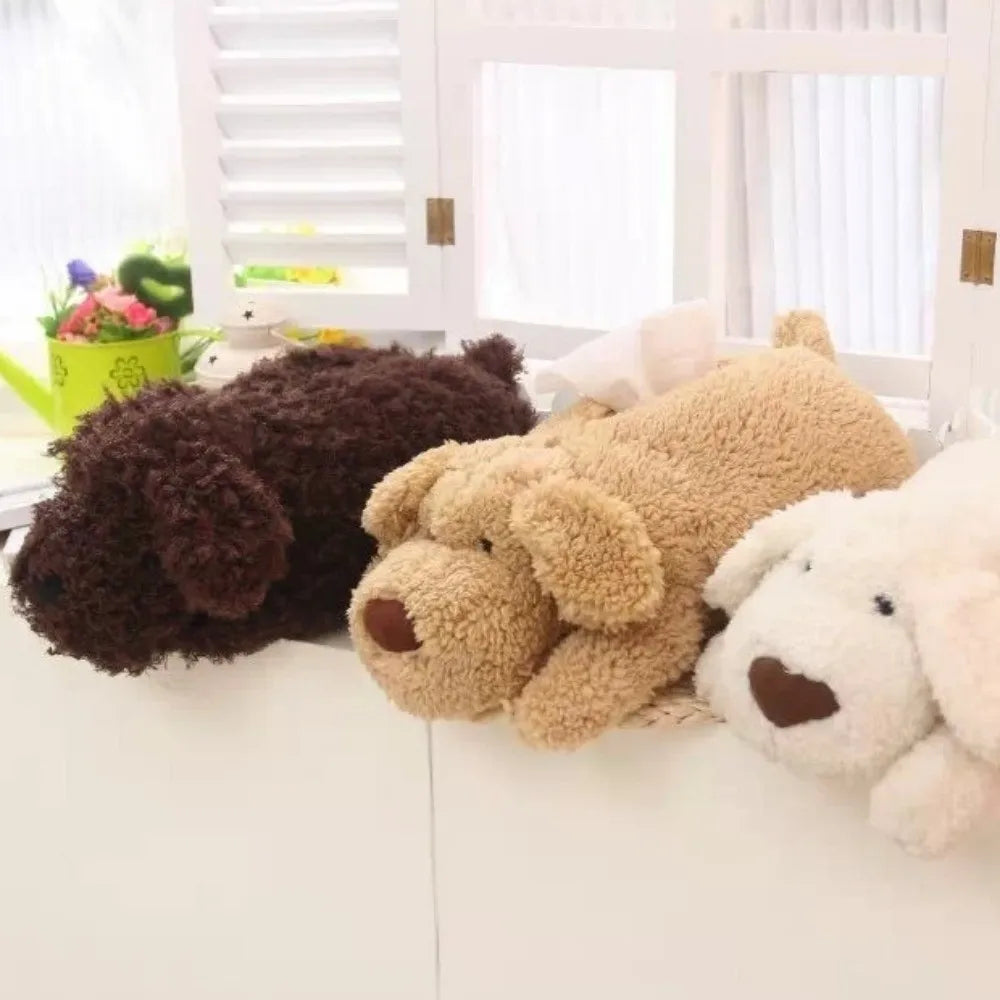 Cute Cartoon Dog Tissue Box Soft Creative Napkin Storage Holder Comfortable Tissue Cover Living Room Vue