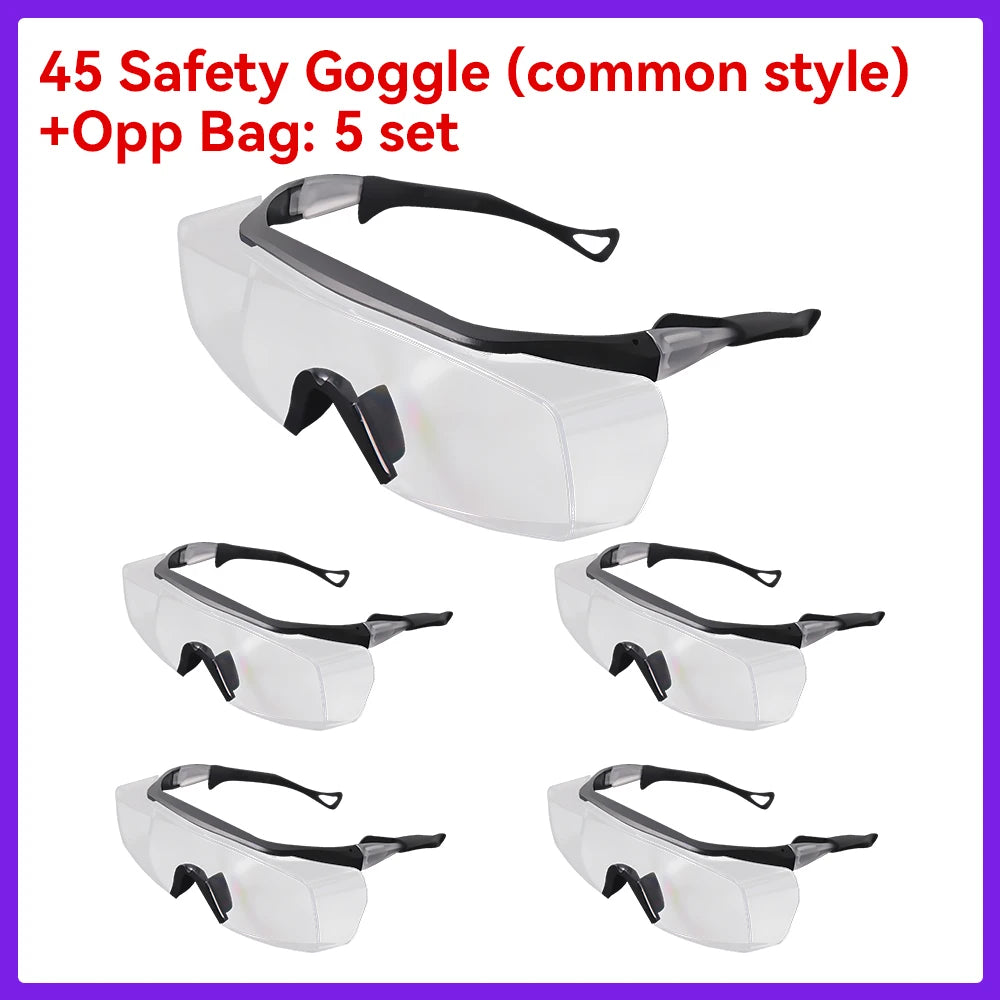 Laser Lenses CE EN207 Standard OD5+ 355/532nm Anti-Fog PC Shell for UV Laser PCB Engraving Precision Electronics Manufacturing Vue 5pcs with OPP bag