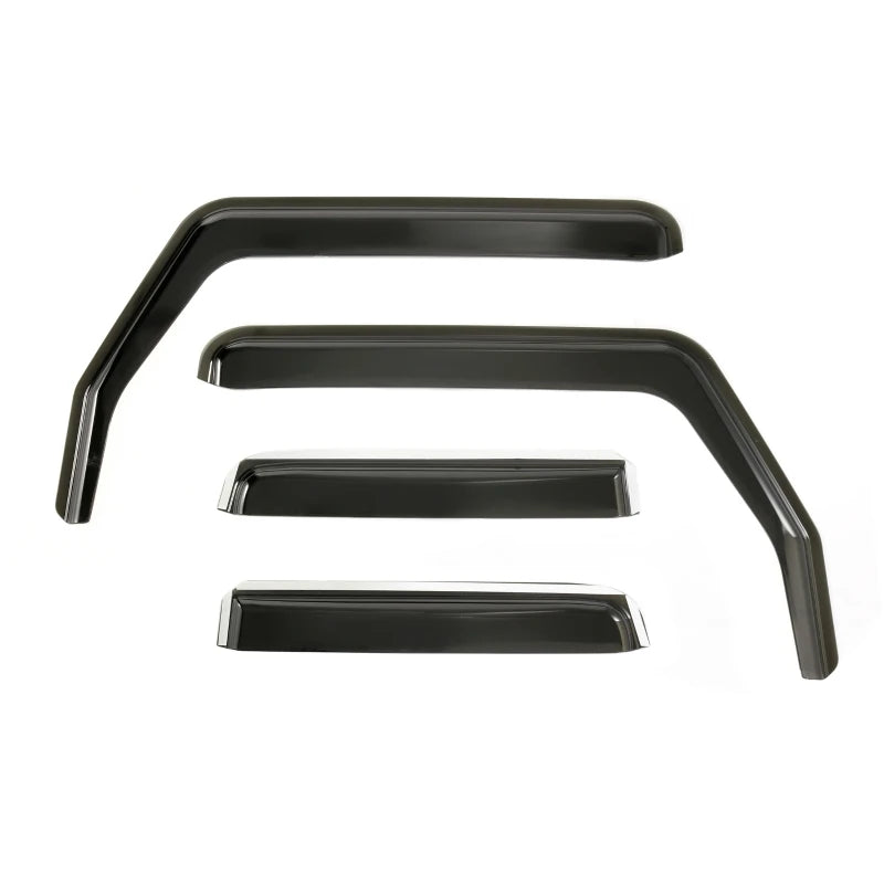 Car Window Deflectors Vent Visors Sun Wind Rain Shield For Jeep Wrangler 2007-2018 JK (4-Door ) Vue 4Pcs