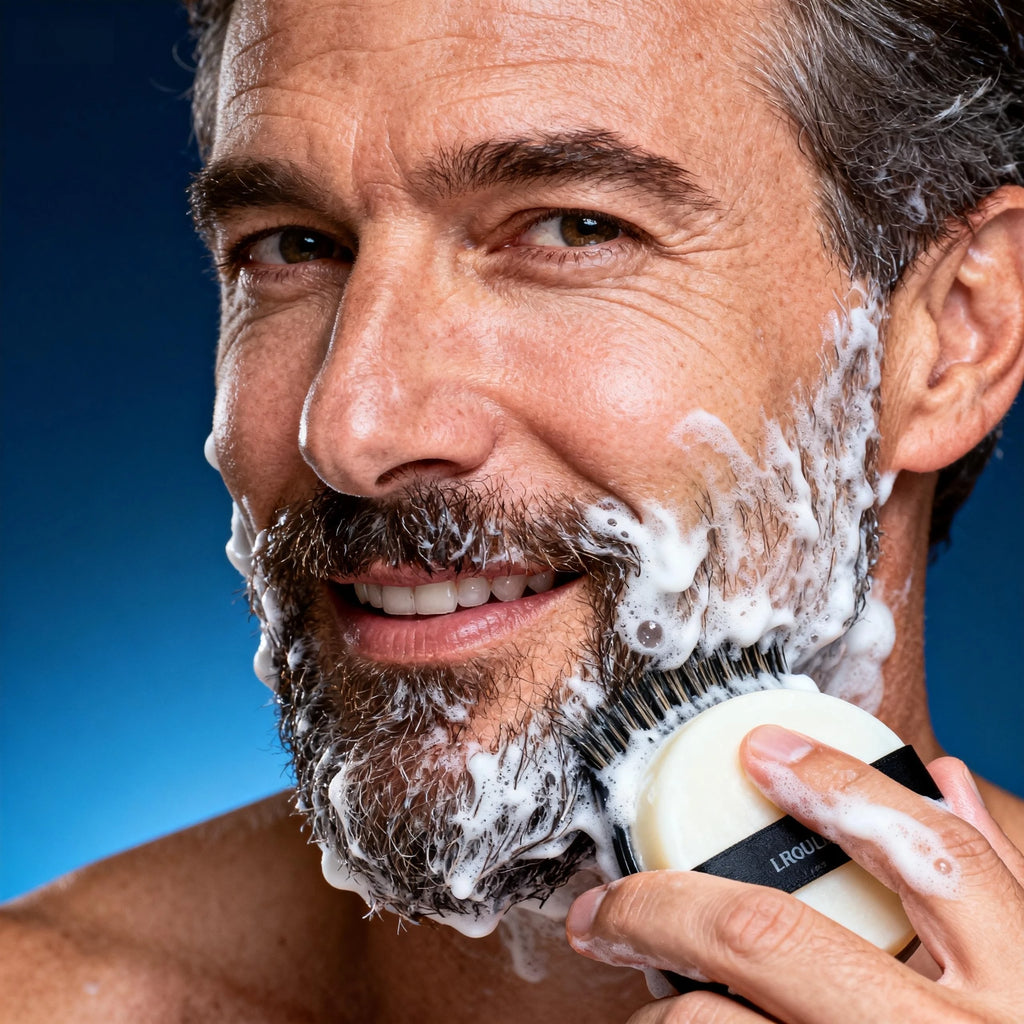 Men's Shaving Soap, Containing Mint Extract and Olive Fruit Oil. The Foam Is Thick and Fine, Making It Easy to Soften the Base of the Beard, Reducing Resistance during Shaving, and Making the Shave Smoother and Sharper. Vue