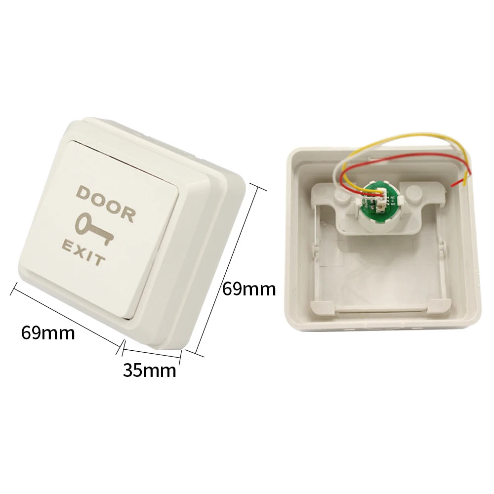 DC12V Door Exit Button Release Push Switch Touch PM5 for Access Control System Electronic Door Lock with Box on the Wall Mounted Vue