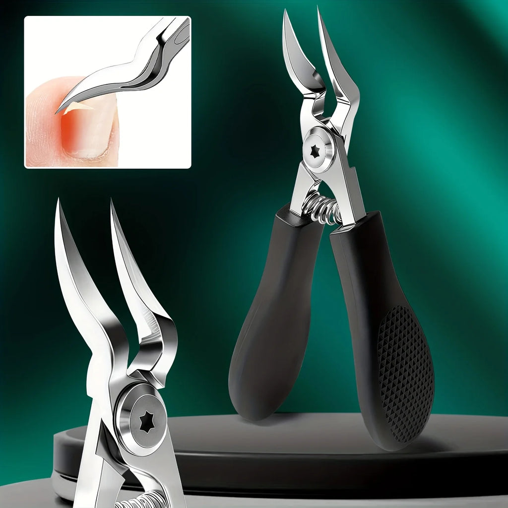 Stainless Steel Nail Clipper with Thick- Design, Built-in Nail Care Tool for Adults and Seniors with Thick, Hard Nails - Unisex Vue