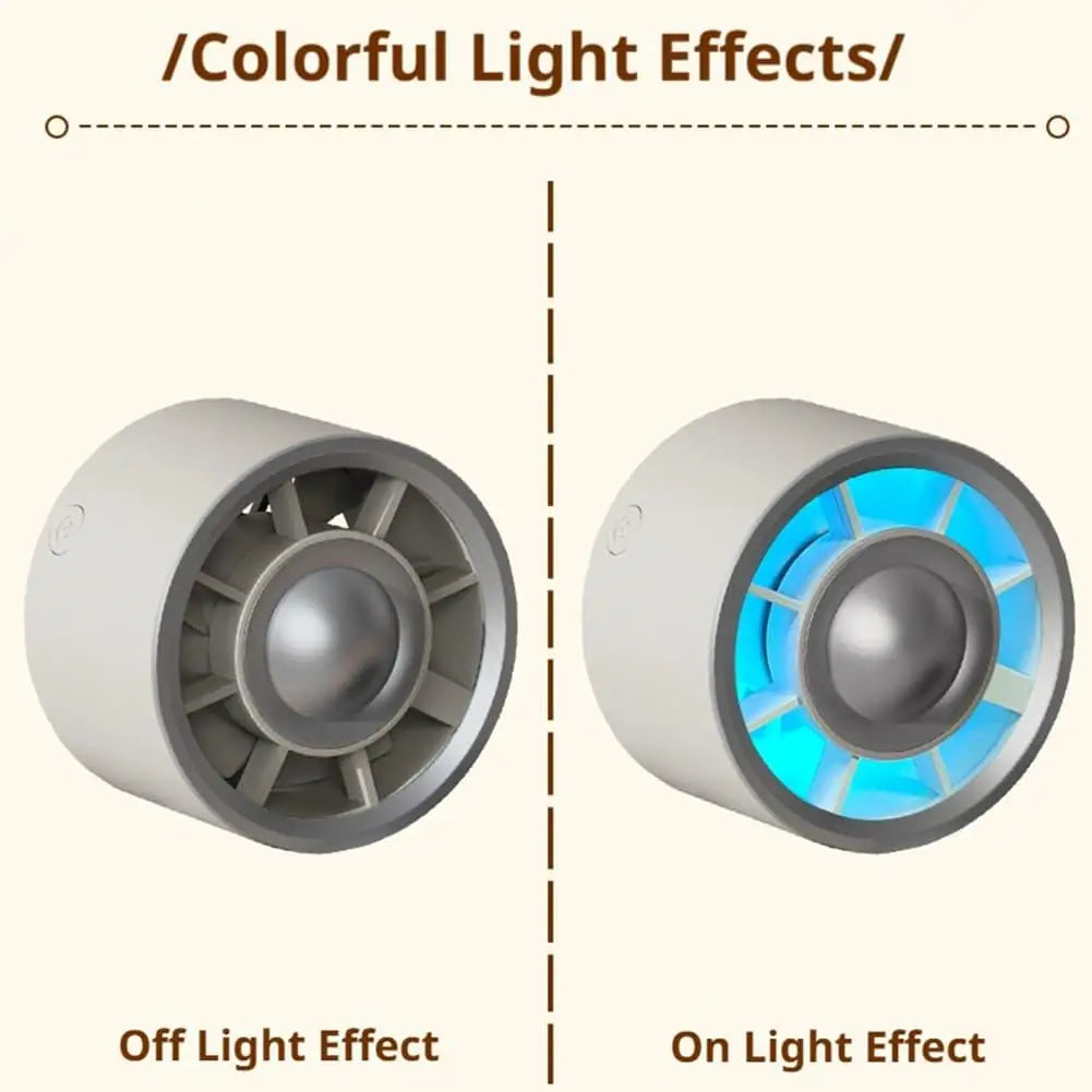 Powerful Wind Car Air Outlet Aromatherapy Fan Colorful Car Air-conditioning Truck Clip Small Fan 2026 USB Charging Mini Car Fan Vue