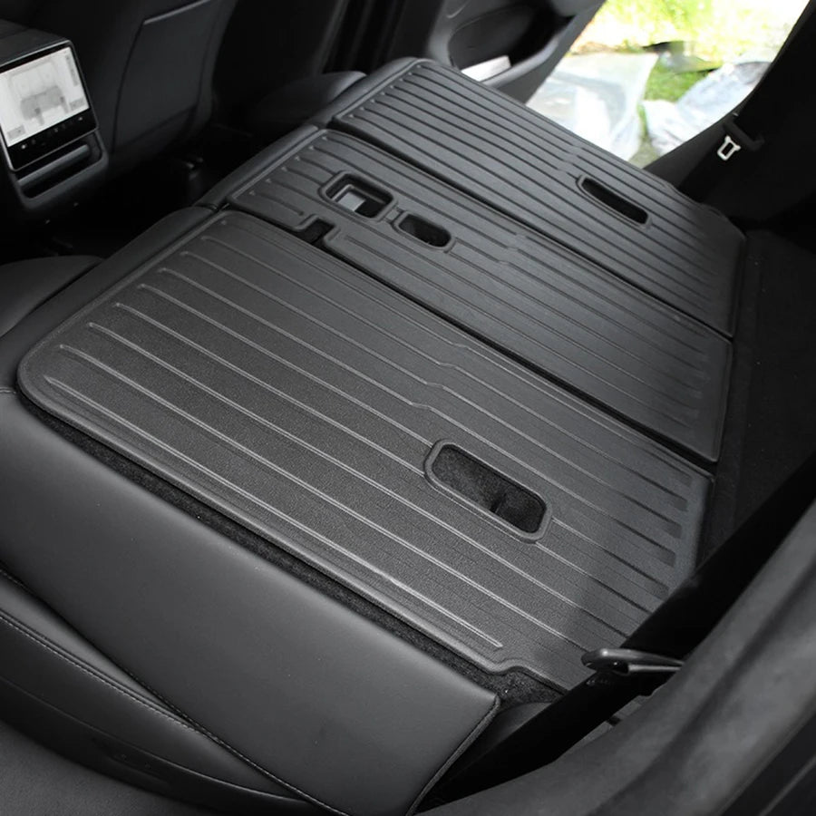 TPE Trunk Mats For Tesla Model 3 2021 2022 2023 Wear-resistant Waterproof Back Backrest Seat Mat Protective Car Accessories Vue