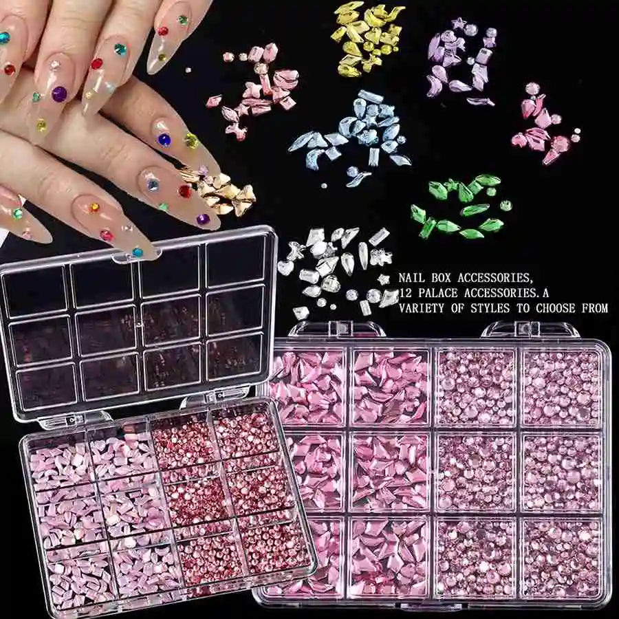Nail parts nail art glitter rhinestone Crystal gems jewelry Bead Manicure decoration accessories nail supplies for professionals Vue