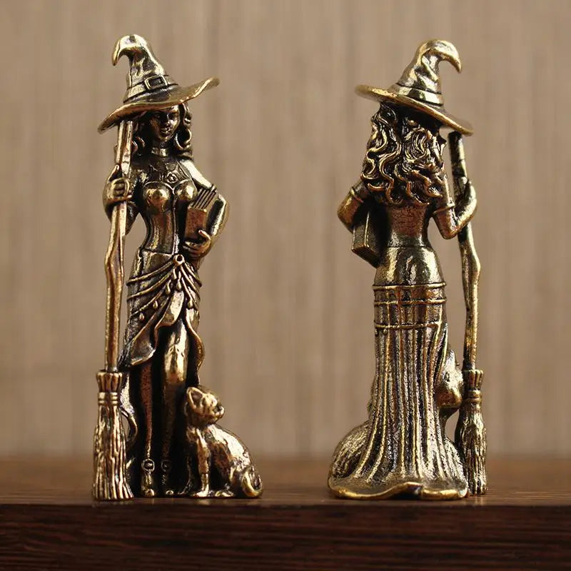 1PCS Magic Moon Witch Ornament, Home Decor, Living Room/Entrance Decoration, Home Furnishings, Wizard Statue Vue 1PCS