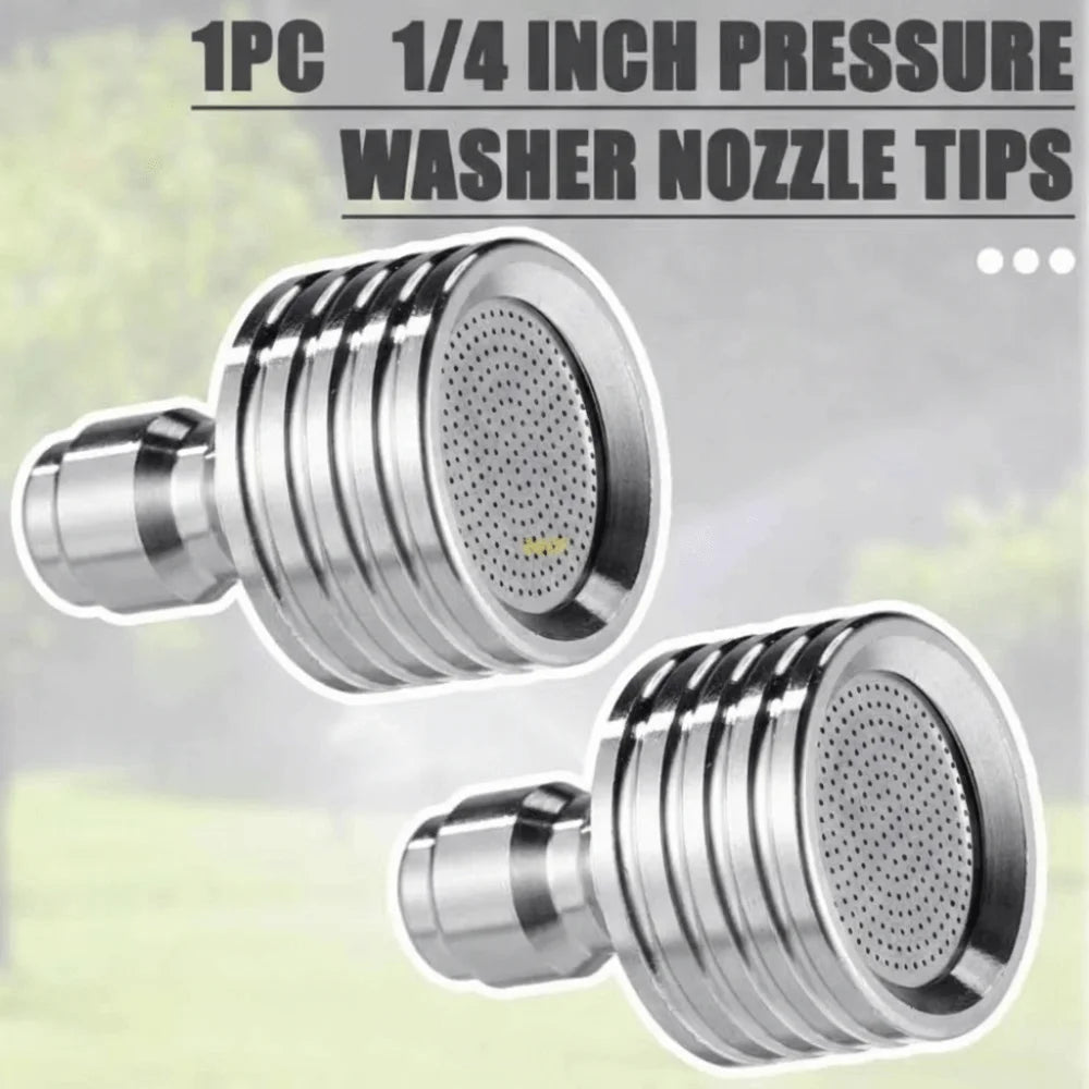 Stainless Steel Water nozzle Quick Plug 1/4 Quick Connect Shower Head Metal Small Flower Washing Nozzle Car Cleaning Vue