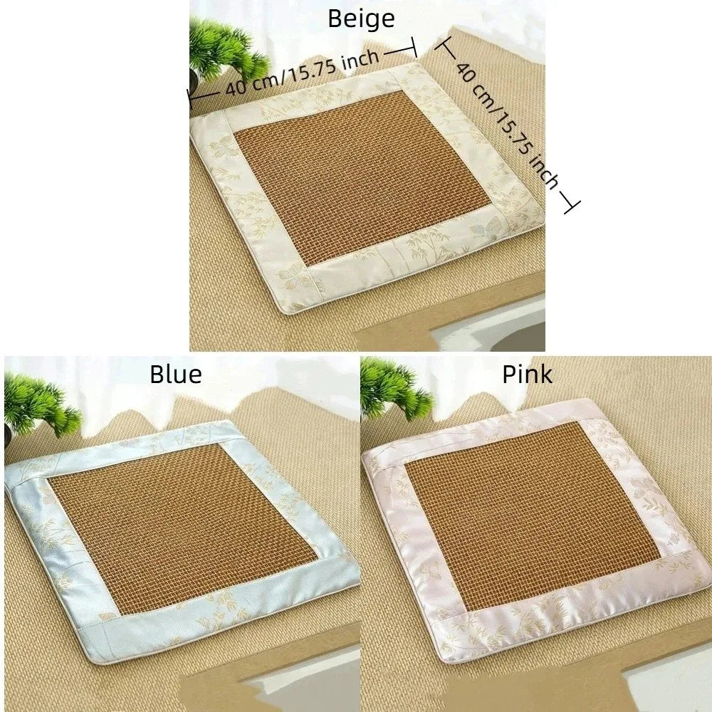 Simple Modern Thickened Summer Cooling Mat Breathable Japanese Style Rattan Weaving Seat Cushion Non Slip Soft Chair Pad Car Vue