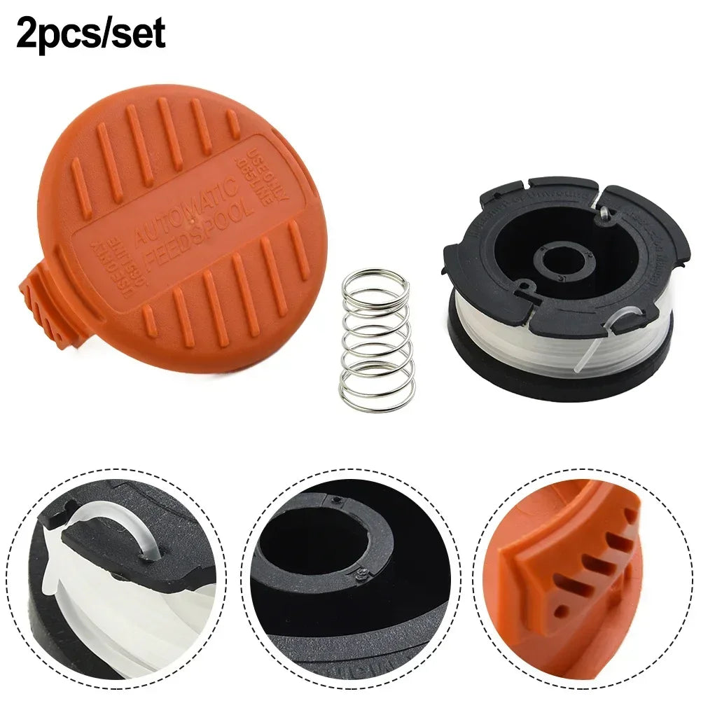 Spool & Line Set for Black+Decker Trimmers BST2018 GL GLC Trimmer Spool Replacement Vue