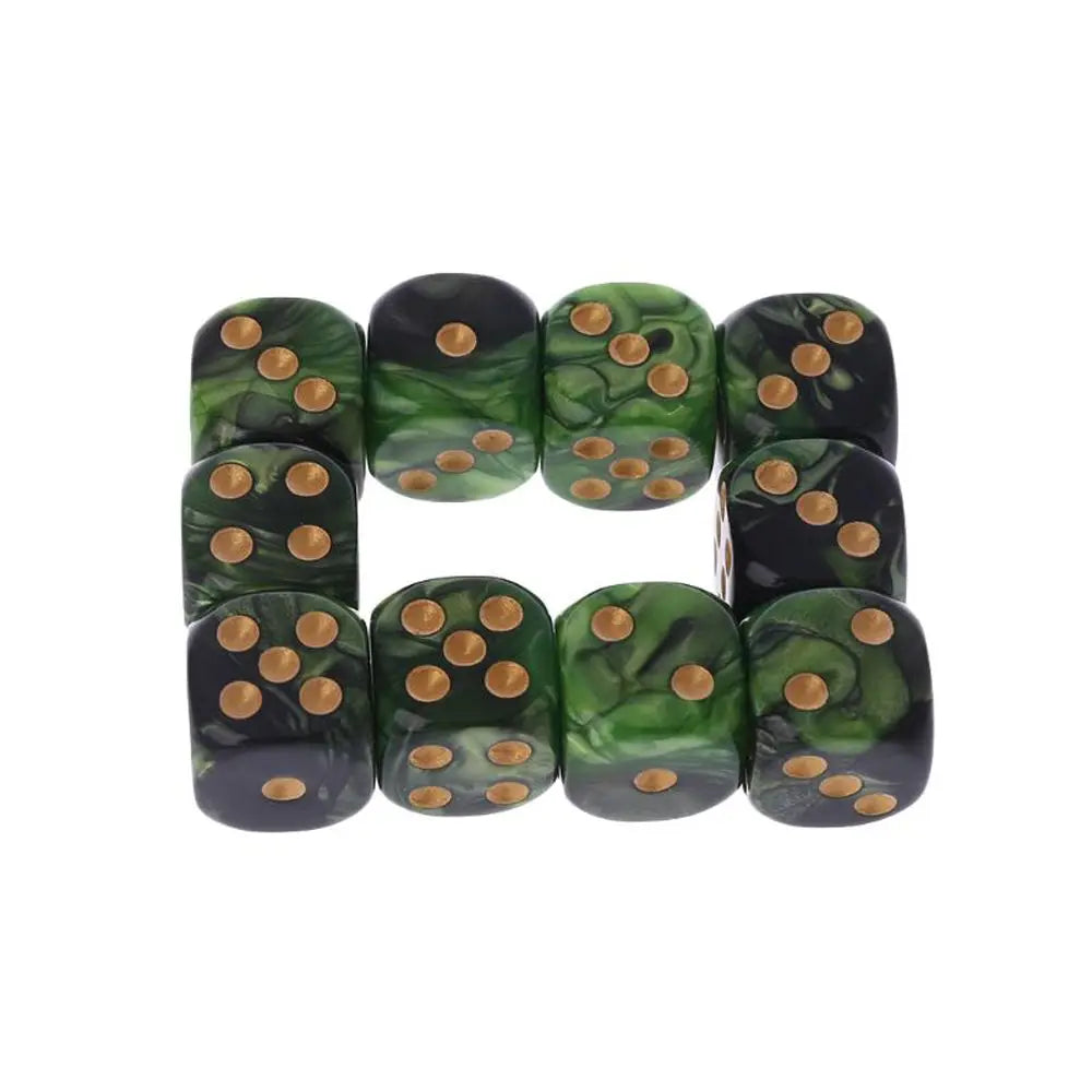Durable 12mm Number Family Party Round Corner Board Games Transparent Table Game Dice Set Digital Game Dices Polyhedral Dice Vue