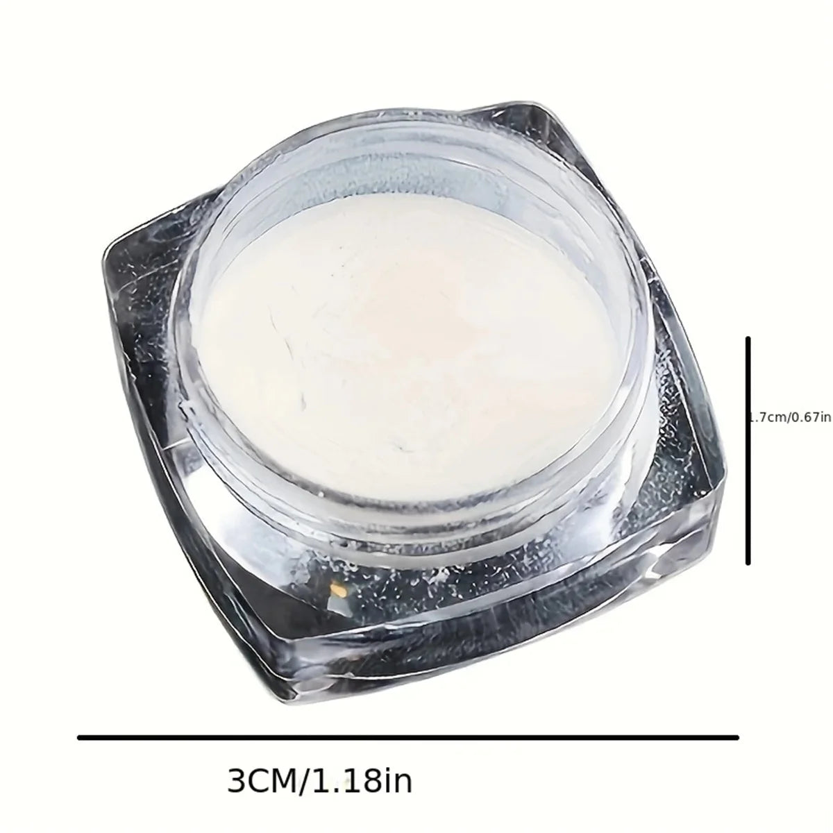 1pc pearl white ice skin nail powder holographic glitter powder combined with nail polish adhesive for nail art creation DIY Vue