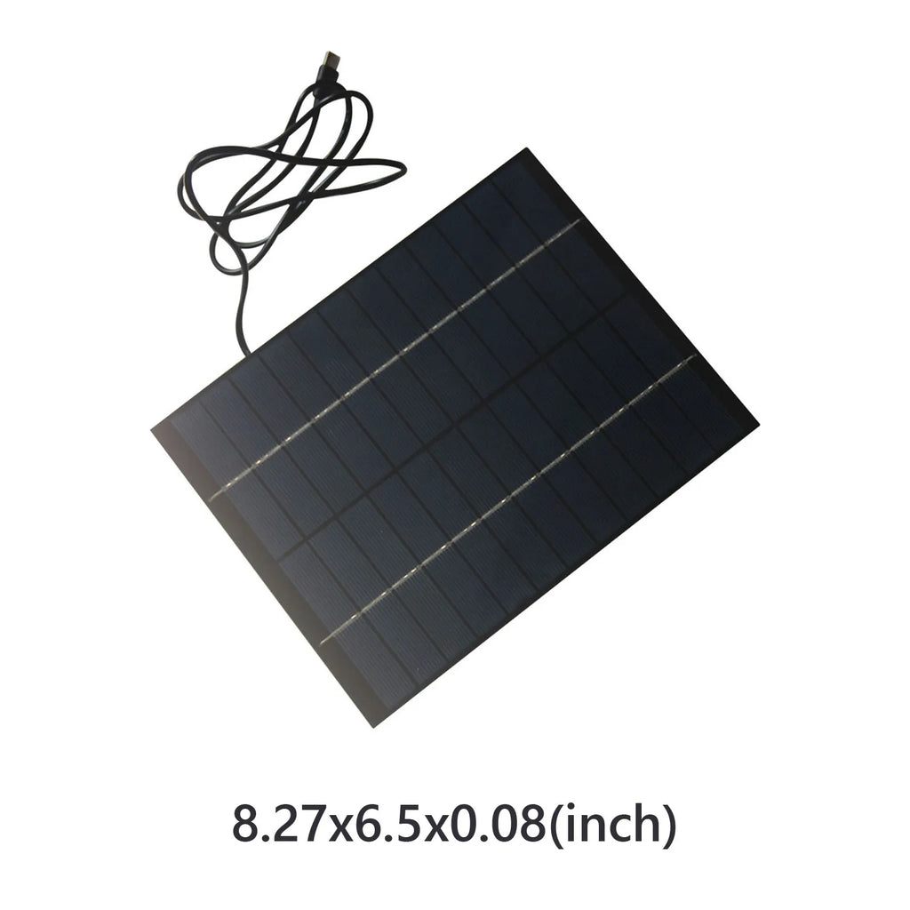 10W 12V Portable Solar Panel Charger – Type-C, Polycrystalline Portable Solar Charger Vue