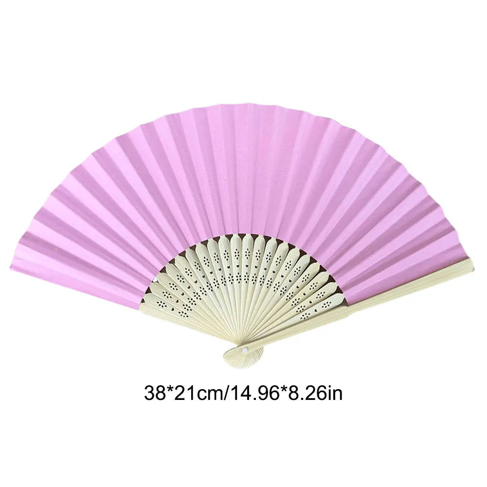 Bamboo Folding Hand Fan – DIY Paper Fan for Weddings & Parties Decorative Folding Fan Vue