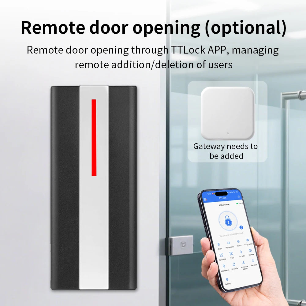 TTLOCK APP Bluetooth Access Control IP67 WG34 Input 13.56MHz Card Support Wireless Keyboard for Access Control System Security Vue
