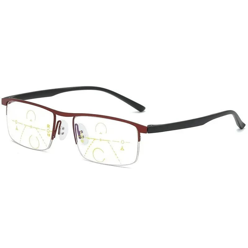 Progressive Multifocal Reading Glasses – Anti Blue Light Progressive Reading Glasses Vue Red +350