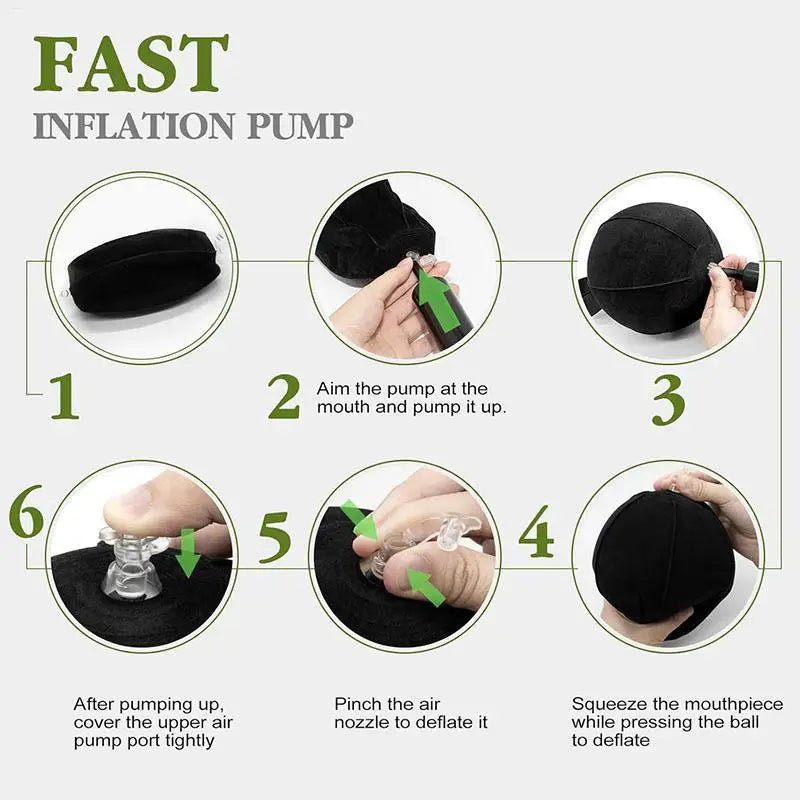 Golf Swing Trainer with Inflatable Practice Ball & Adjustable Rope - Indoor Outdoor Swing Corrector Aid for Men, Women, Beginner Vue