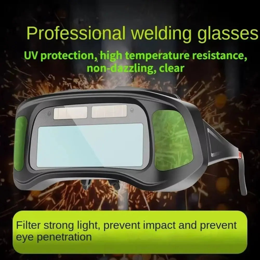 Headworn Automatic Dimming Welding Glasses Dimming Argon Arc Soldering Glasses Eye Protection Anti-glare Solder Lenses Working Vue