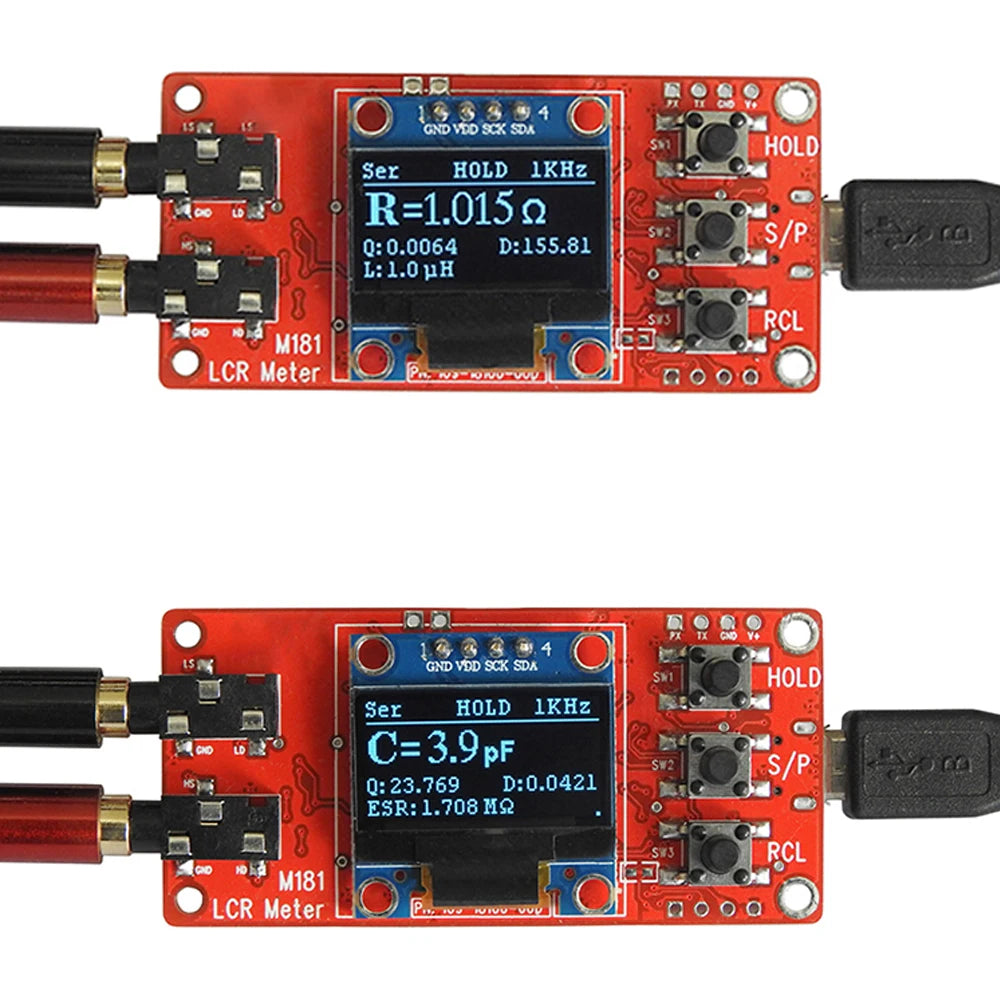 M181 LCR Bridge Tester Module High Precision Inductance Capacitance Meter USB Power Supply DC5V Capacitance Meter Welded DIY Kit Vue