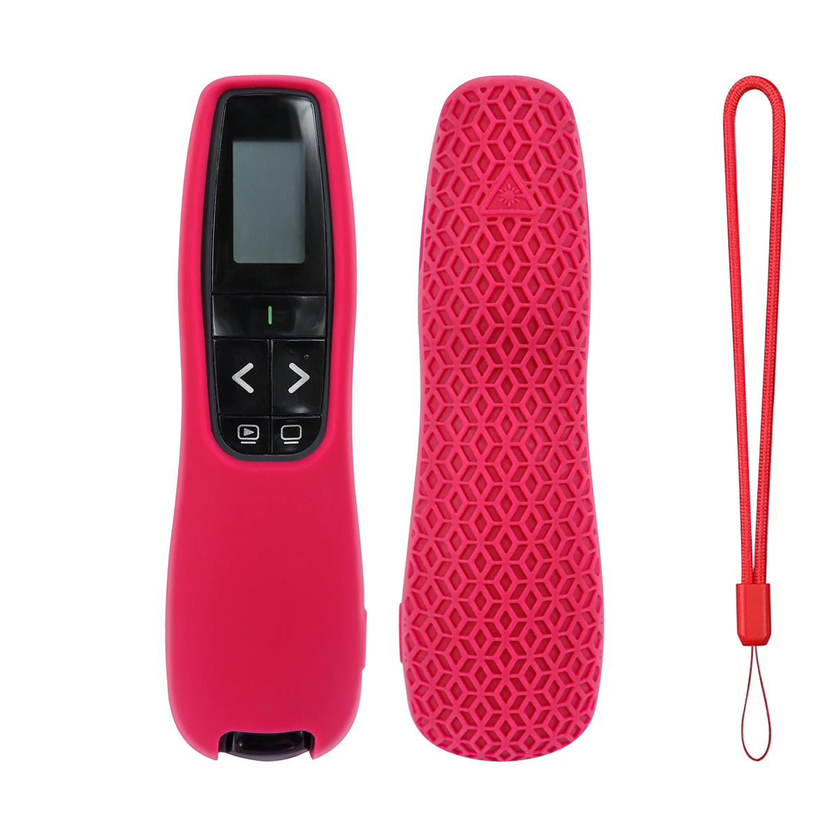 Soft Silicone Cover Protective Case Compatible with for Logitech Wireless Presenter R800 Silicone Remote Controller Cases Vue rose red