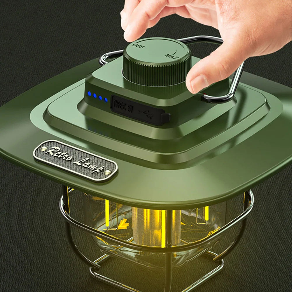 APWIKOGER LED Hanging Lantern – Dimmable, Waterproof, Type-C Portable Camping Lantern Vue