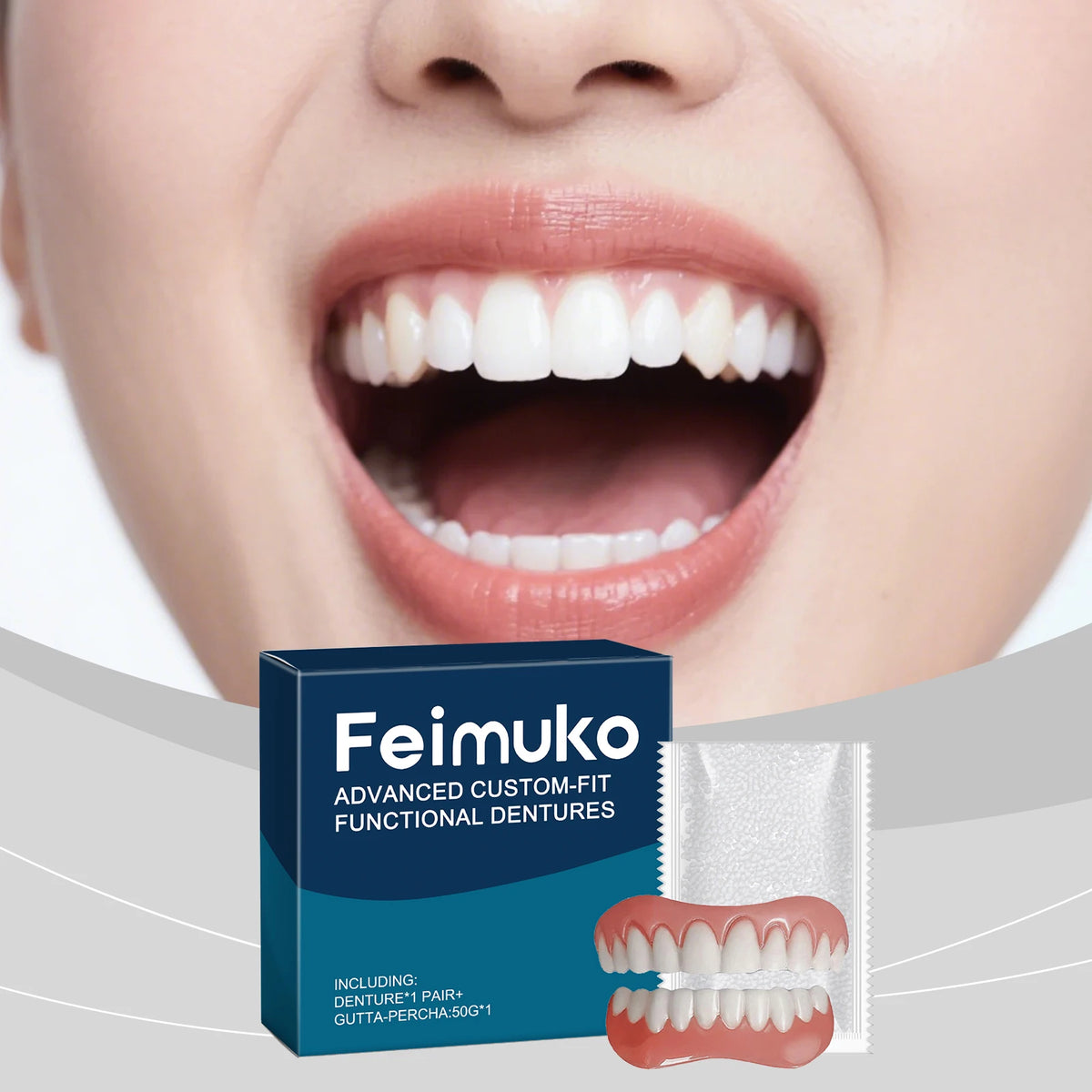 Denture Refitting Kit – Snug Fit, Comfortable & Secure Wear, Daily Dental Surface Care,Ideal for Seniors & Missing Teeth Suffers Vue