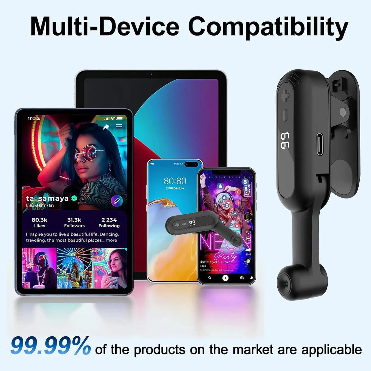 Smart Automatic Screen Clicker Device,USB-Powered Finger-Simulating Continuous Clicker with Adjustable Speed for Smartphone Vue