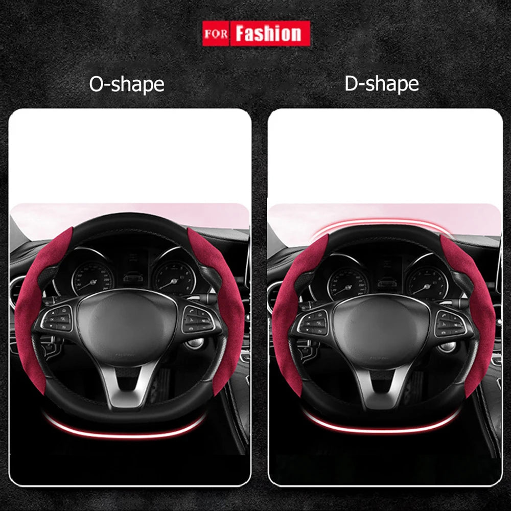 Sports Car Steering Wheel Covers For Renault Megane 3 Megane 4 clio 4 Booster Anti Slip Handle Cover Accessories For Cars Woman Vue