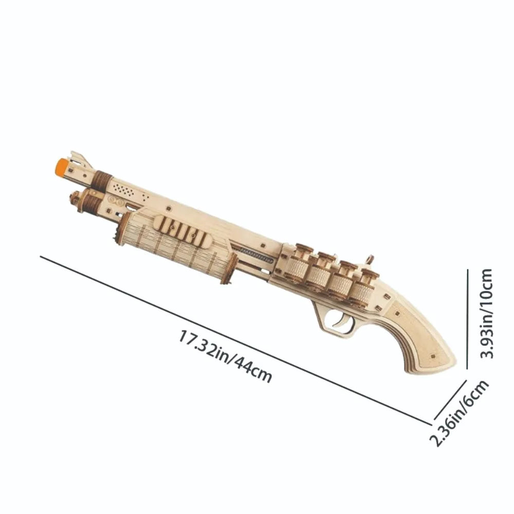 Shotgun Building Block Toy DIY Handmade Wooden Puzzle Assembly Model Educational Toys Simulation Model Vue