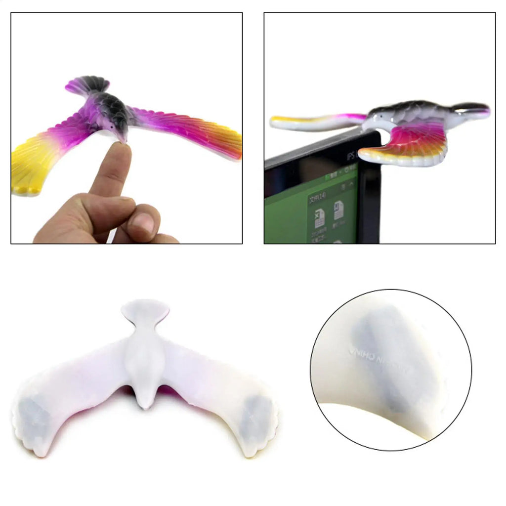 Balancing Eagle Bird Toy w/Pyramid Stand Physics Gravity Balance Desk Decor Educational Science STEM Finger Game for Kids Adult Vue