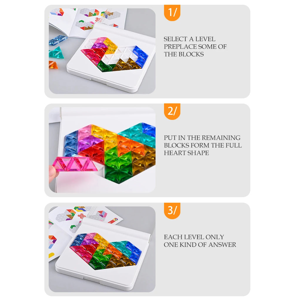 Puzzle Toys. Logical Thinking Training Fun Tabletop Games Multiple Shapes Colors, Advanced Level Gifts for Boys and Girls Vue