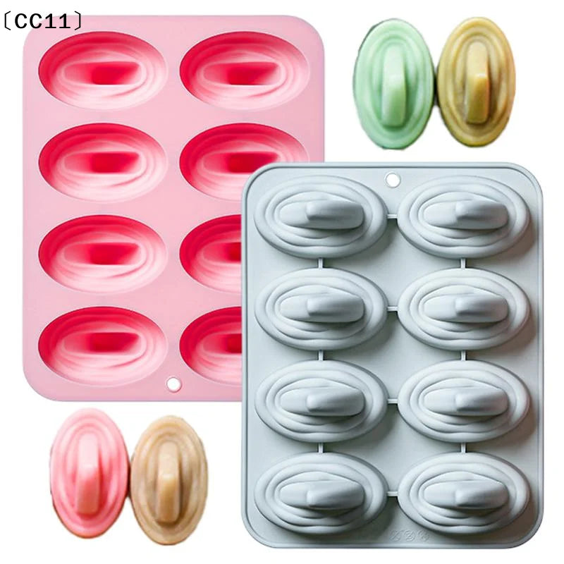 8-hole Shark Fin Shape Cake Silicone Mold Three-dimensional Ice Grid Chocolate Mould Baking Accessories〔CC11〕 Vue