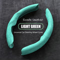 Sports Car Steering Wheel Covers For Renault Megane 3 Megane 4 clio 4 Booster Anti Slip Handle Cover Accessories For Cars Woman Vue Light green-2PC