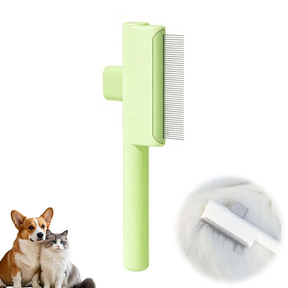 Dual Length Stainless Steel Teeth Comb Dematting Grooming Tool Pet Brush for Long Short Hair Dogs Cats Vue F CN