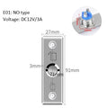 Creative Exit Button Push Switch Door Stainless Steel Opener Release Buttons for Access Control Electronic Gate Lock Vue E01-NO China Mainland
