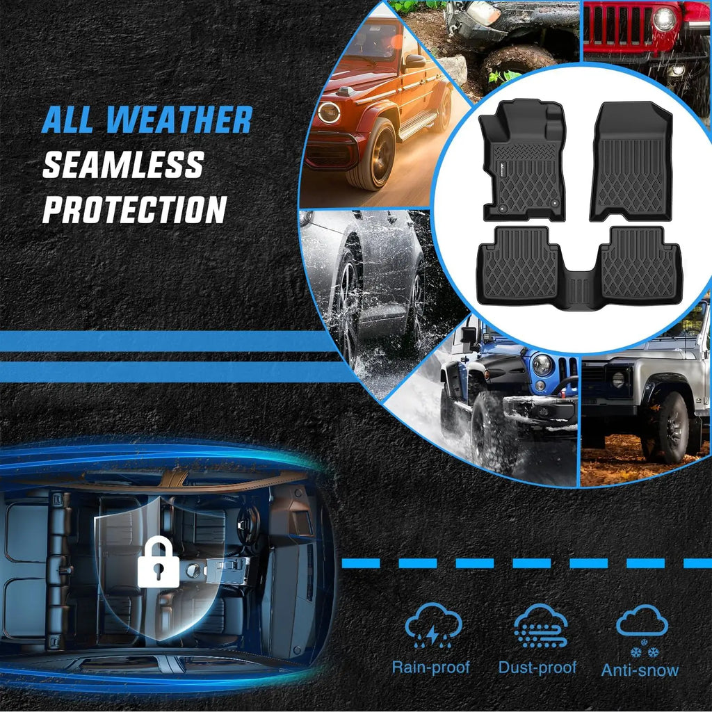 Nilight TPE Floor Mats for Honda Accord 2008 2009 2010 2011 2012 All Weather Custom Fit Heavy Duty Floor Liners Vue