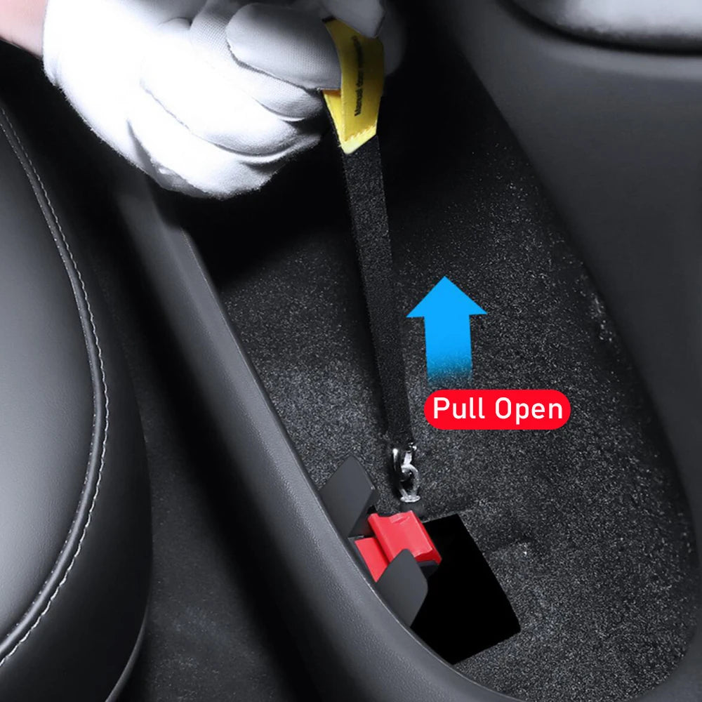 Car Door Emergency Handle Extended Manual Door Release Emergency Safety Pull Rope Button for Tesla Model 3 Y Juniper 2025 2026 Vue
