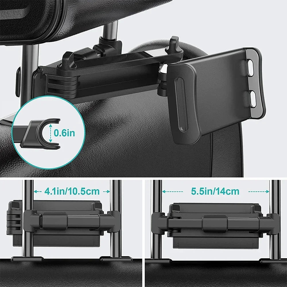 Telescopic Car Rear Pillow Phone Holder Tablet Rotating Car Seat Rear Stand Headrest Bracket for Phone Tablet 5 13 Inch Vue