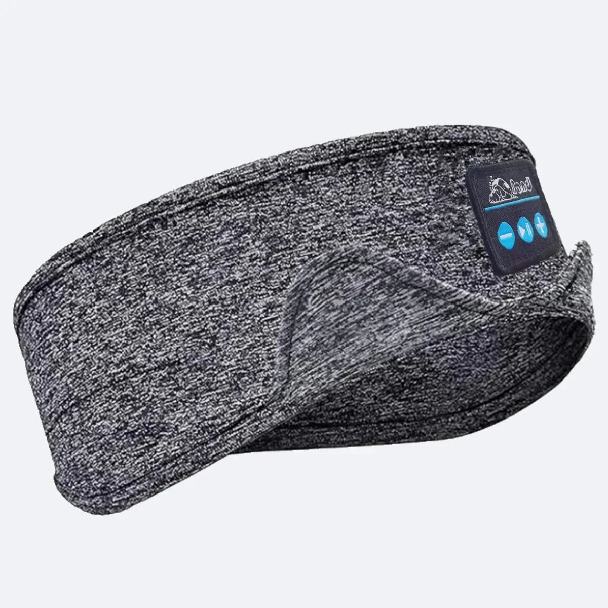 Wireless Bluetooth Headband and Sleep Eye Mask 2-in-1 Running Sports Elastic Sweat-proof for Listening to Music and Sleeping Vue Gray