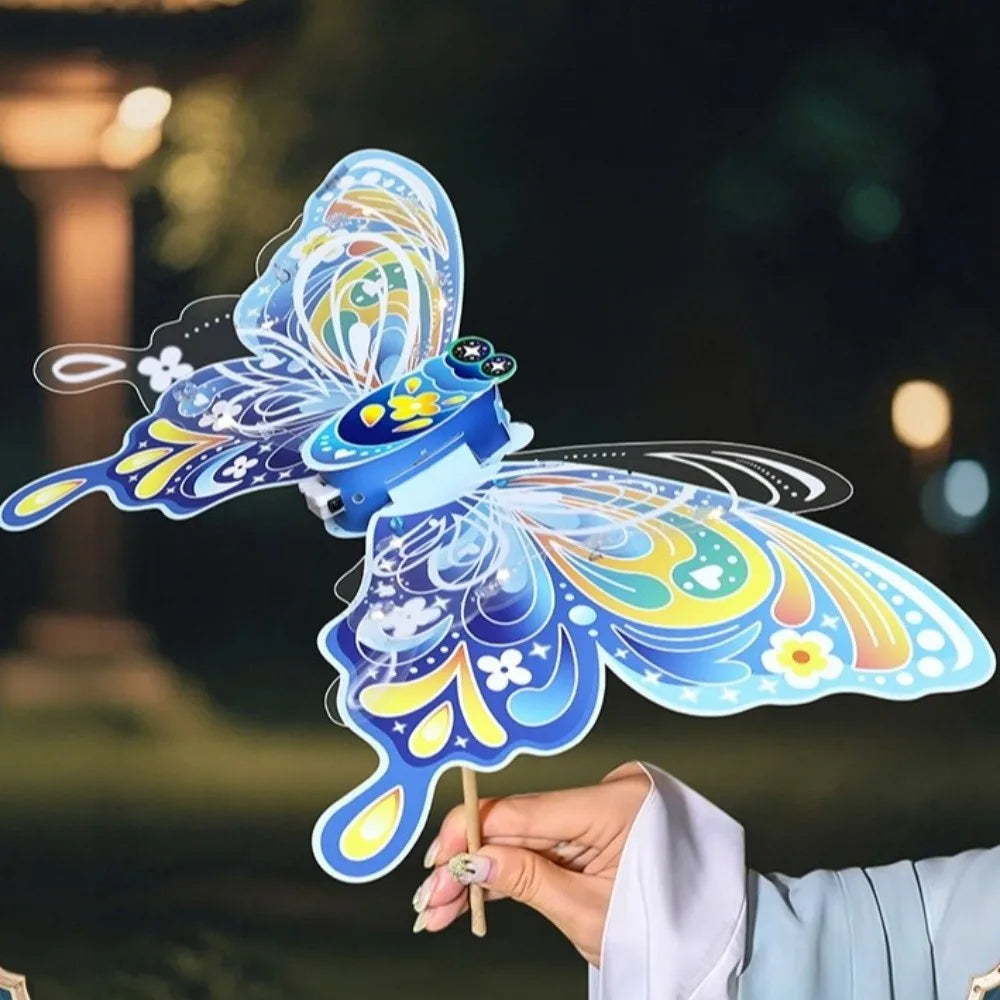 Handmade Mid-Autumn Festival Lantern DIY Material Bag Paper Handheld Glowing Lantern with LED Light Chinese Style Vue