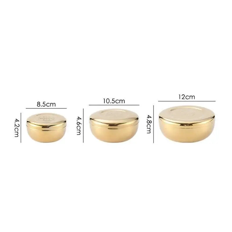 Stainless Steel Bowl Korean Big Cooked Rice Bowl With Cover Single Layer Steamed Rice Bowl Child Anti-Scalding/fall Tableware Vue