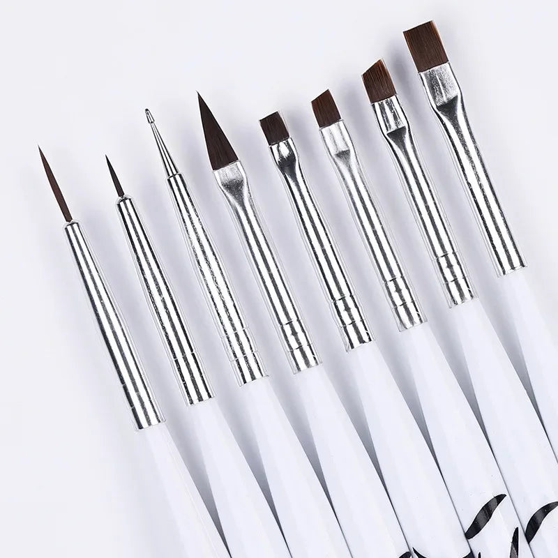 Nail Art Brush Ombre Brushes UV Gel Nail Polish Brush Painting Drawing Carving Pen Set For Manicure DIY Design Tools Vue
