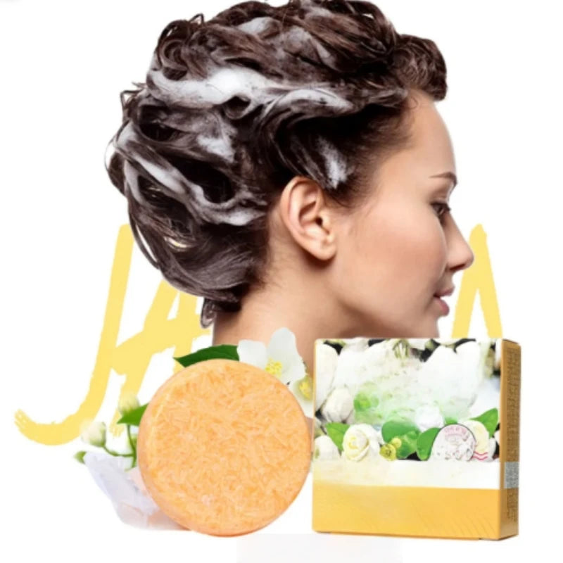Jasmine Scented Handmade Shampoo Solid Shampoo Stick Plant Essential Oil Soap Oil Control and Refreshing Soap Vue Default Title