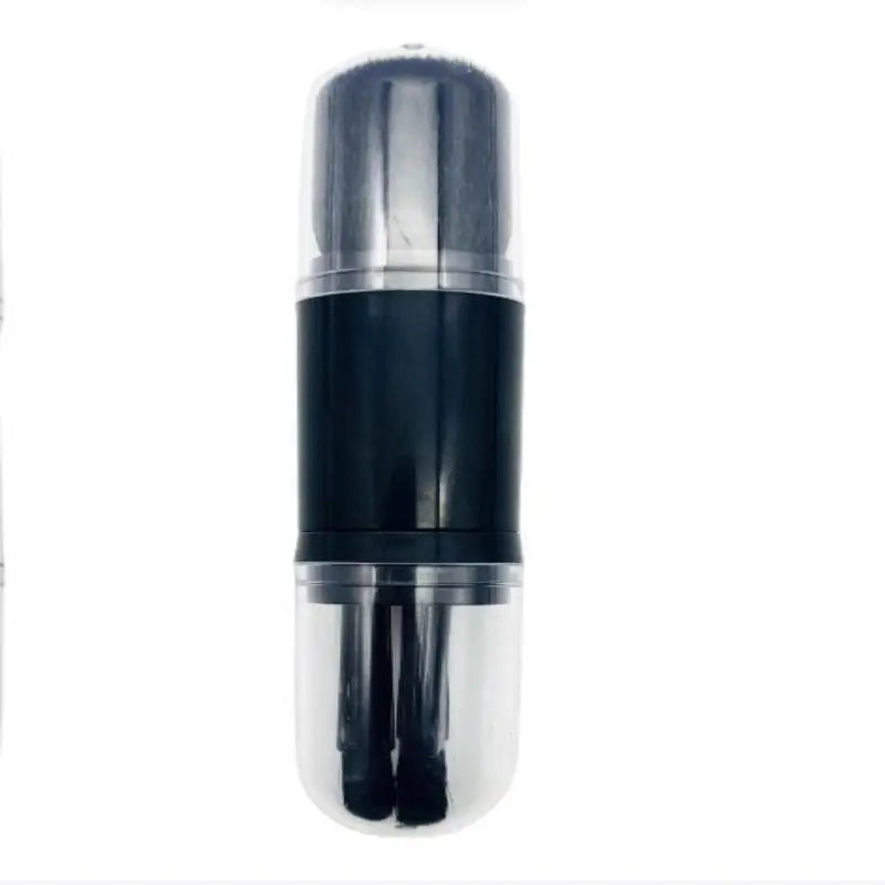 Retractable 4 in 1 Makeup Brushes Set Portable Kabuki and Three Eye Brushes for Quick Touch Ups Compact for Handbags and Travel Vue A4