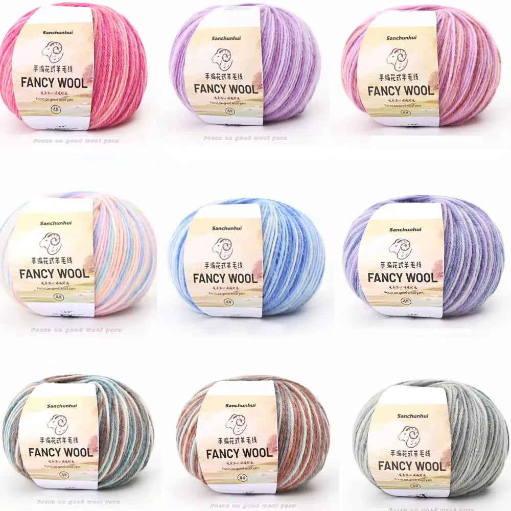 50g/roll Merino Wool Yarn Baby Soft Non-itchy Breathable Lightweight Yarn for Knitting Crochet, Baby Blanket Scarf Hat Sweater Vue